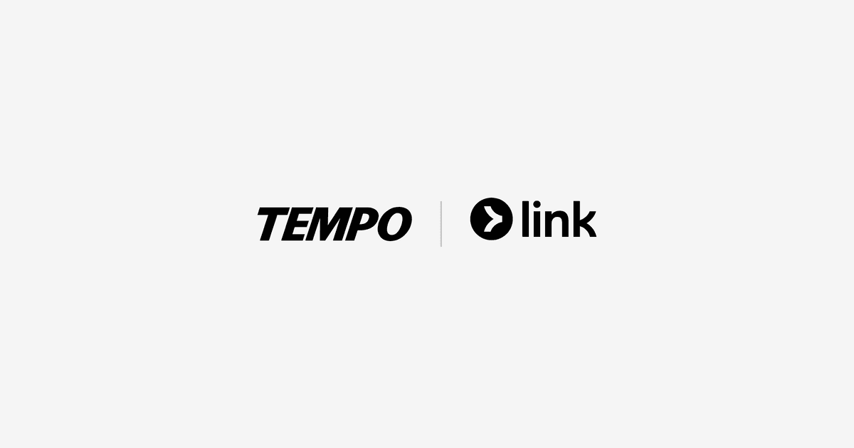 Tempo's artwork for its Link customer story, "Link: agent spending balances on Tempo". Source: Tempo.